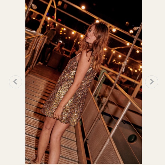 Sezane Robe Bridget Sequins Pastel Mini Dress - Picture 4 of 13